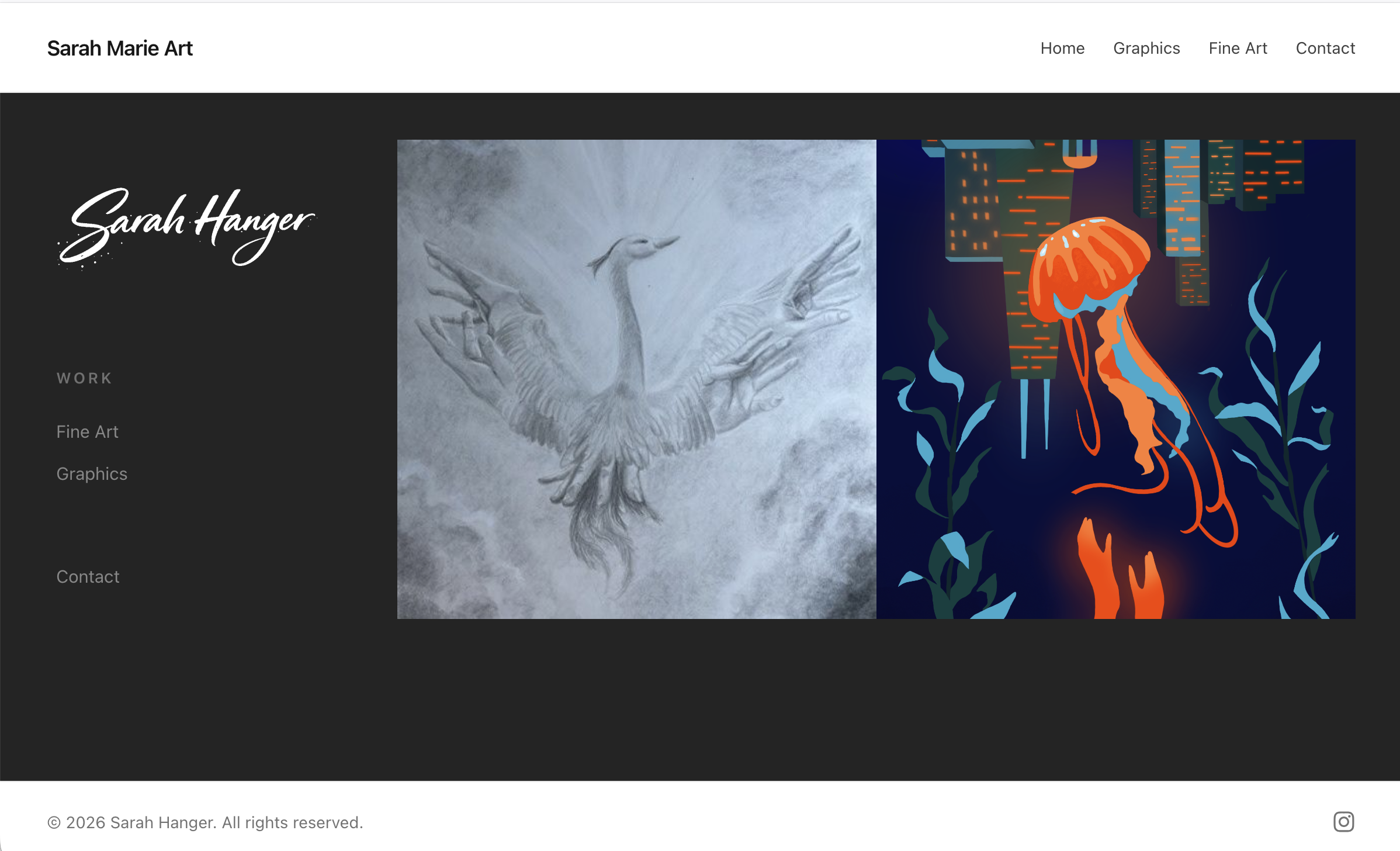 Sarah Marie project showcase website